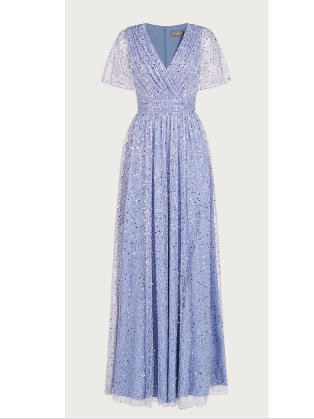 Theia Sabine V-Neck Beaded Gown Size 8